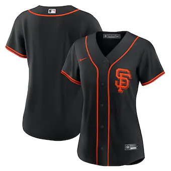 womens nike black san francisco giants alternate replica te